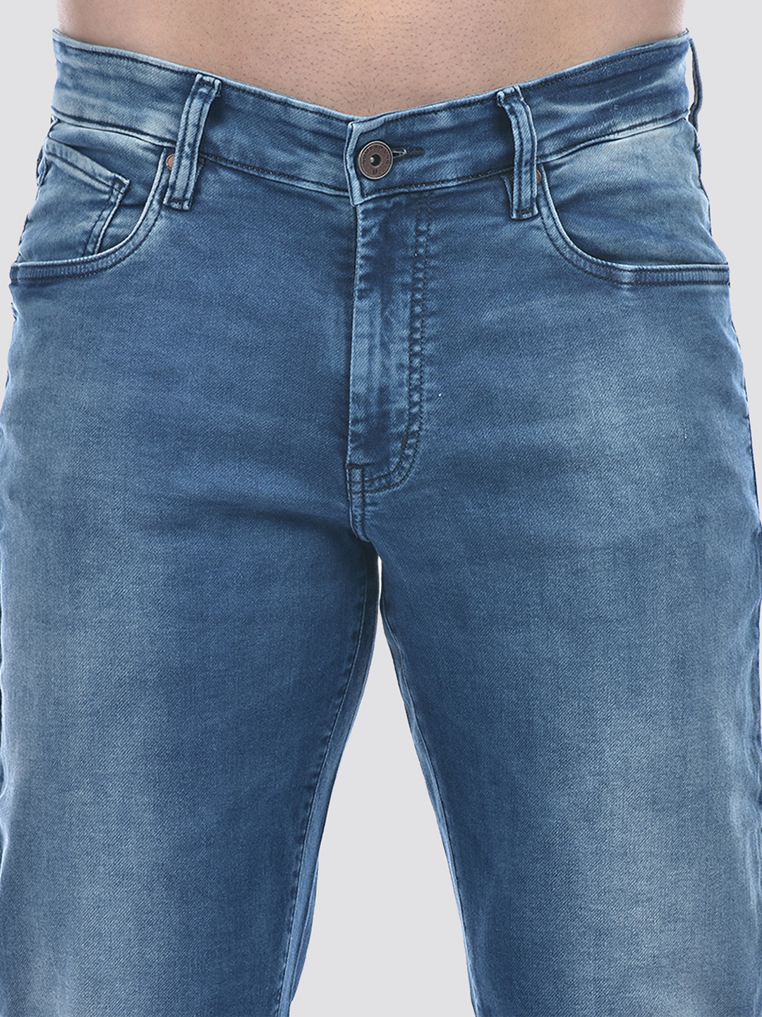 Numero Uno Men Blue Washed Regular Fit Sustainable Jeans